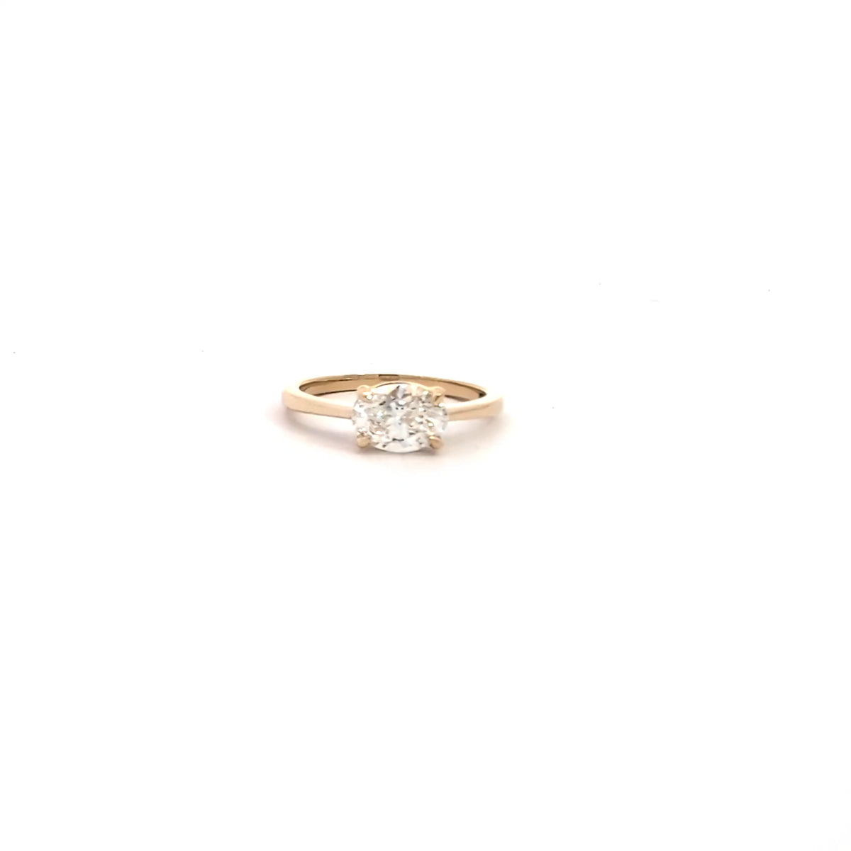14K Yellow Gold 1.03 ct Lab Grown Diamond Engagement Ring