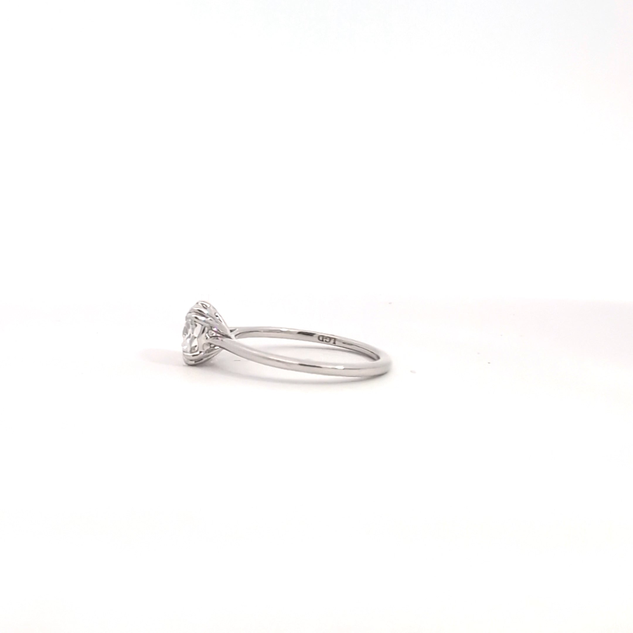14K White Gold ct Lab Grown Diamond Engagement Ring
