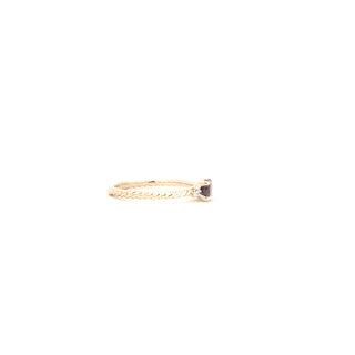 10K Yellow Gold Garnet and Diamond Ring