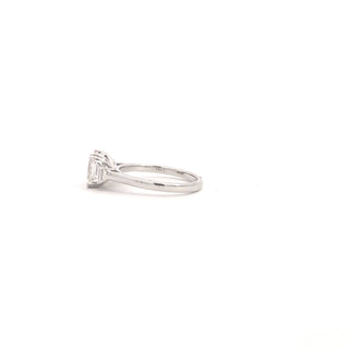 14K White Gold Lab Grown Asscher Cut Diamond Engagement Ring