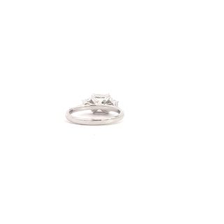 14K White Gold Lab Grown Asscher Cut Diamond Engagement Ring