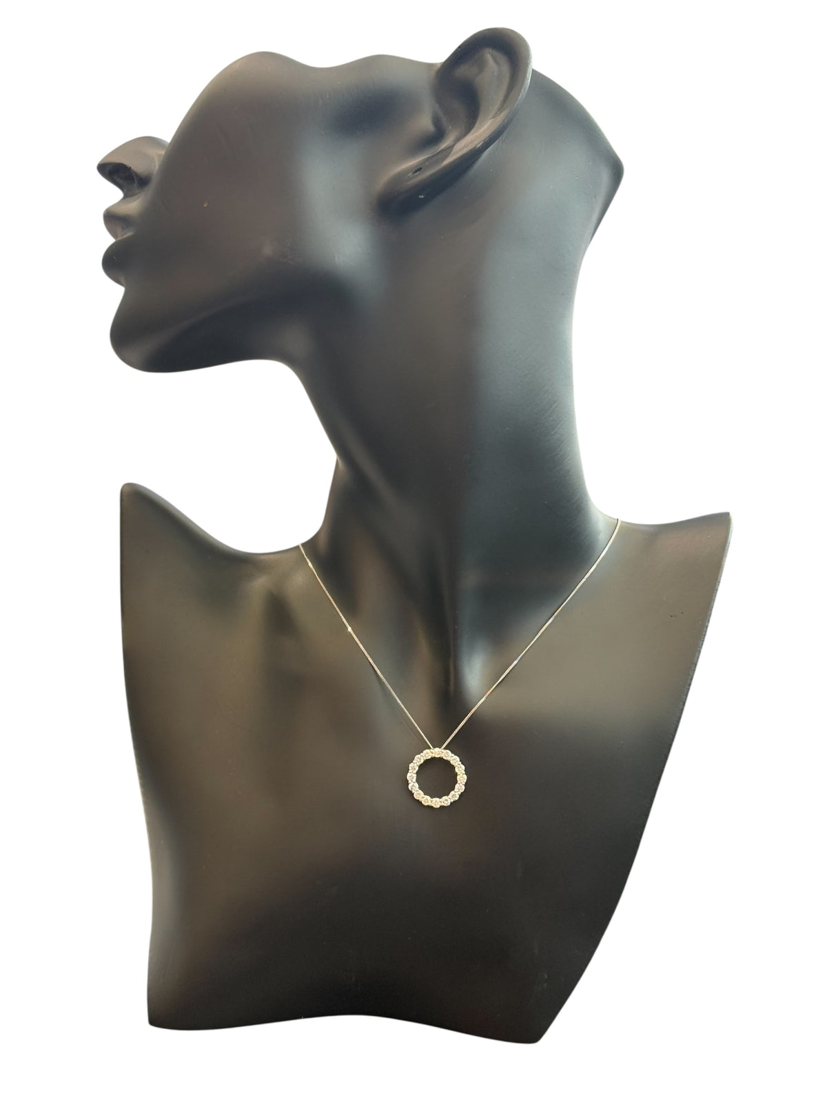 10K White Gold Lab Diamond Pendant