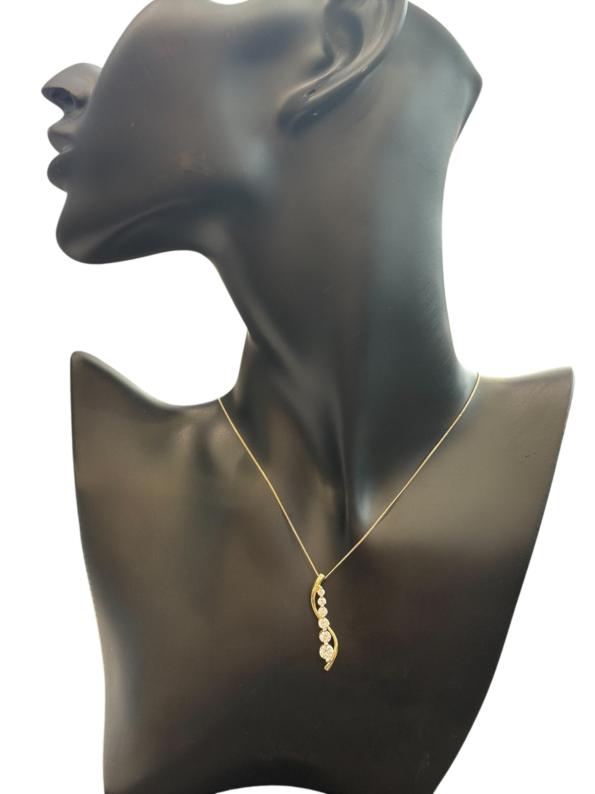 10K Yellow Gold 1.00cttw Lab Grown Diamond Pendant Necklace