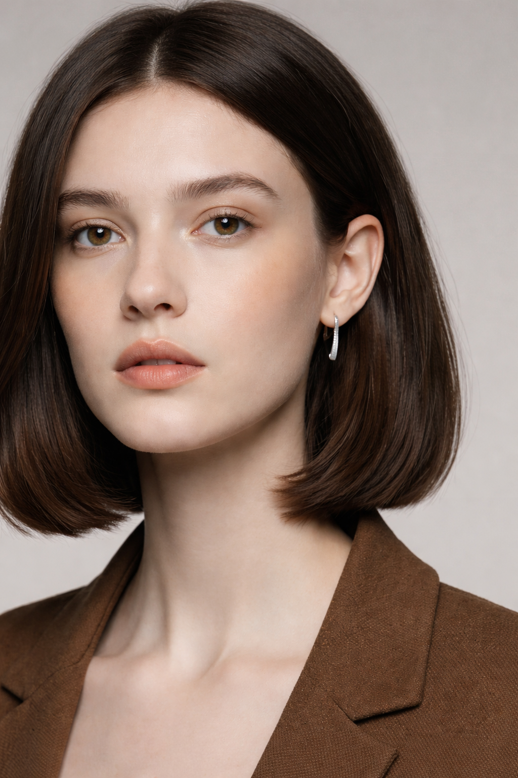 10K White Gold 0.15 cttw Diamond Square Hoop Earrings