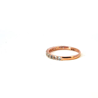 10K Rose Gold Aquamarine Ring