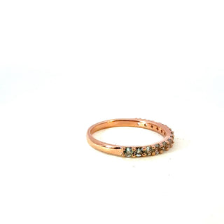 10K Rose Gold Aquamarine Ring