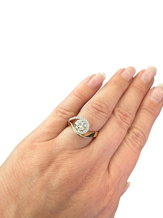 14K Yellow Gold Lab Grown Diamond Wrap Engagement Ring
