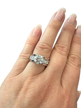 14K White Gold 2.85cttw Lab Grown Diamond Engagement Ring