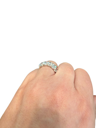 14K White Gold 3.50cttw Oval Shape Lab Grown Diamond Ring