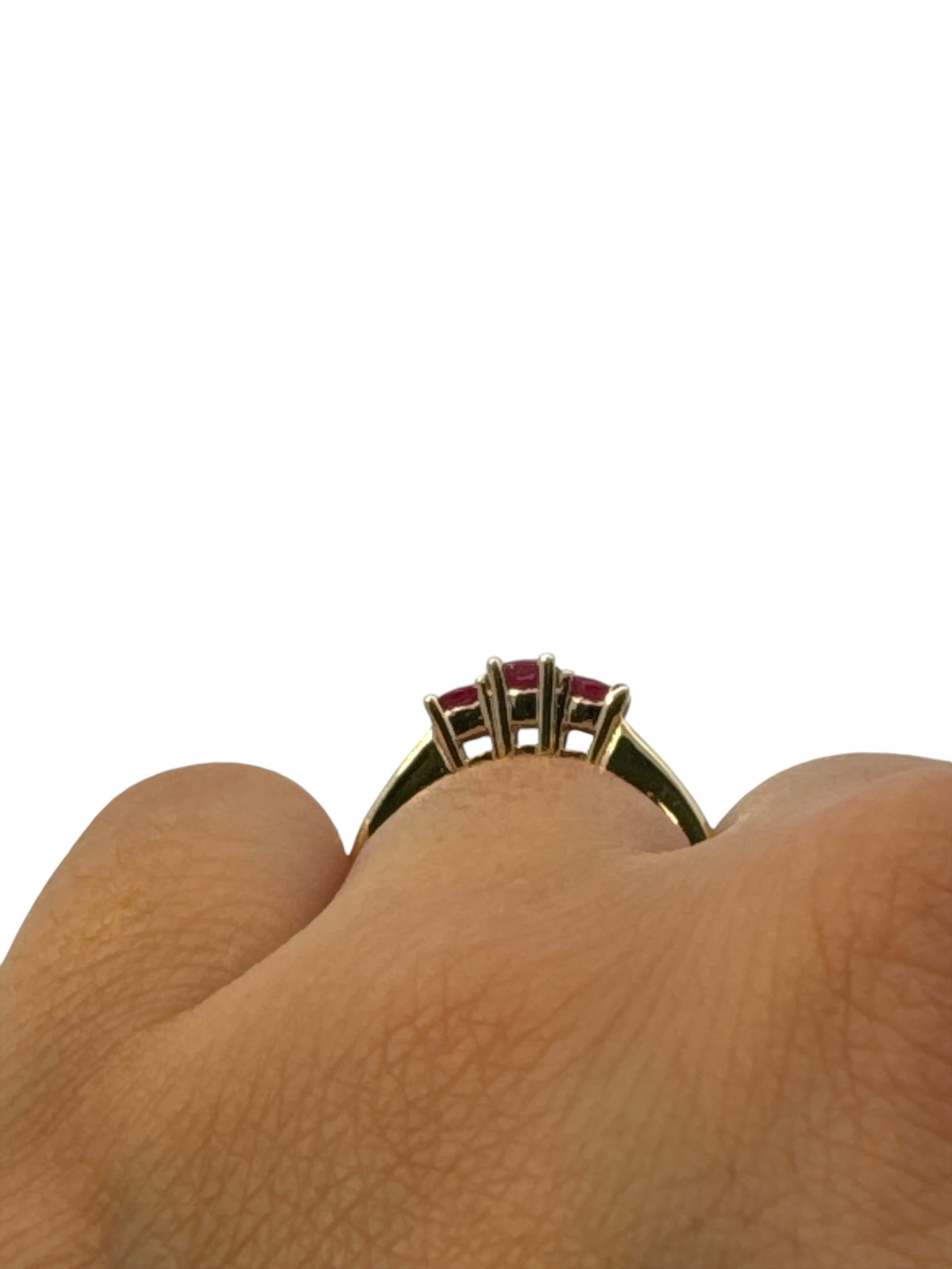 10K Yellow Gold Ruby &amp; Diamond Ring