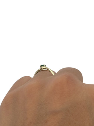 10K Yellow Gold Emerald & Diamond Ring