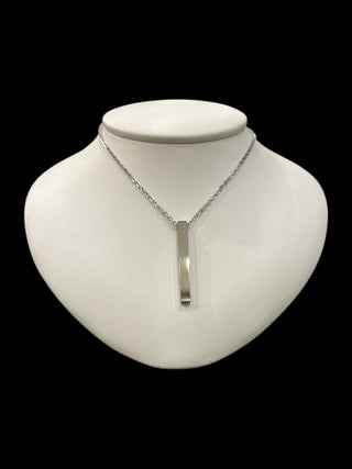 Stainless Steel 39X5mm Engravable Bar Pendant - 18"