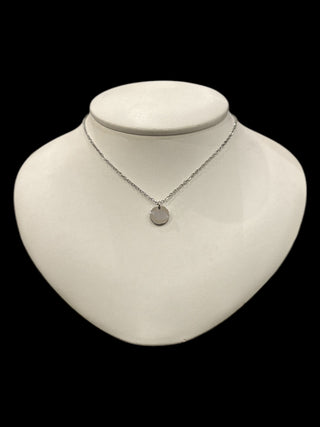 Stainless Steel 10mm Engravable Disc Pendant - 18"