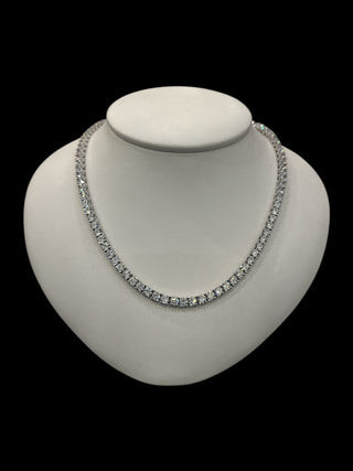 925 Sterling Silver 20" 4mm Cubic Zirconia Chain