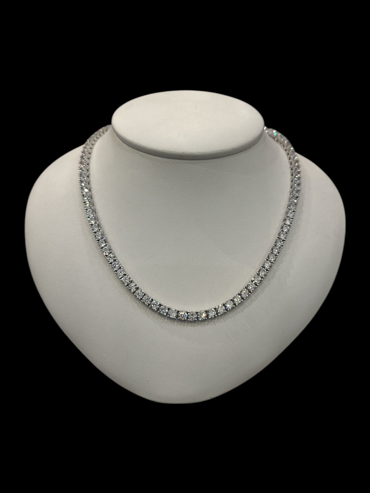 925 Sterling Silver 20&quot; 4mm Cubic Zirconia Chain