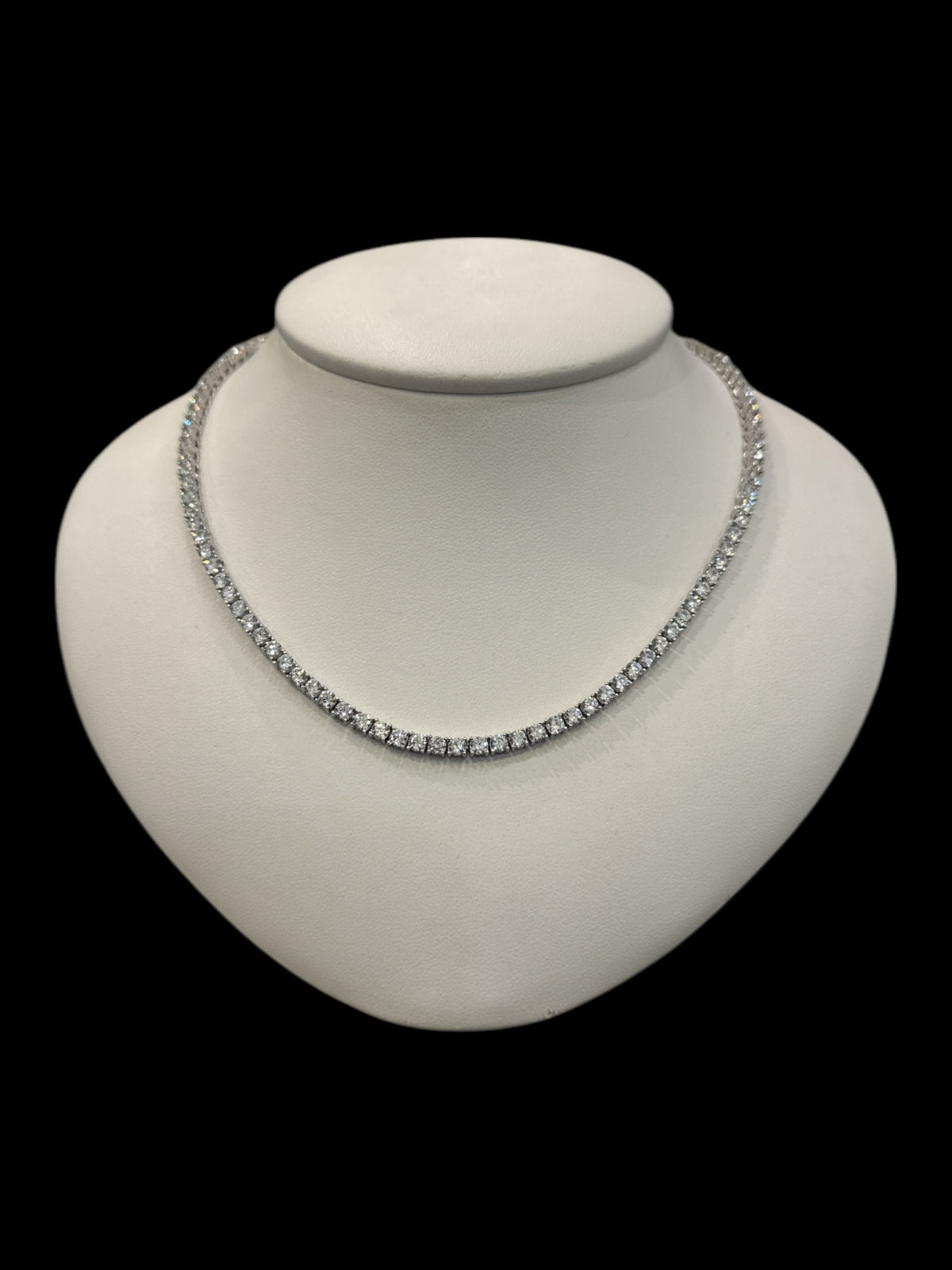 925 Sterling Silver 16&quot; 3mm Cubic Zirconia Chain