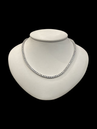 925 Sterling Silver 18" 3mm Cubic Zirconia Chain