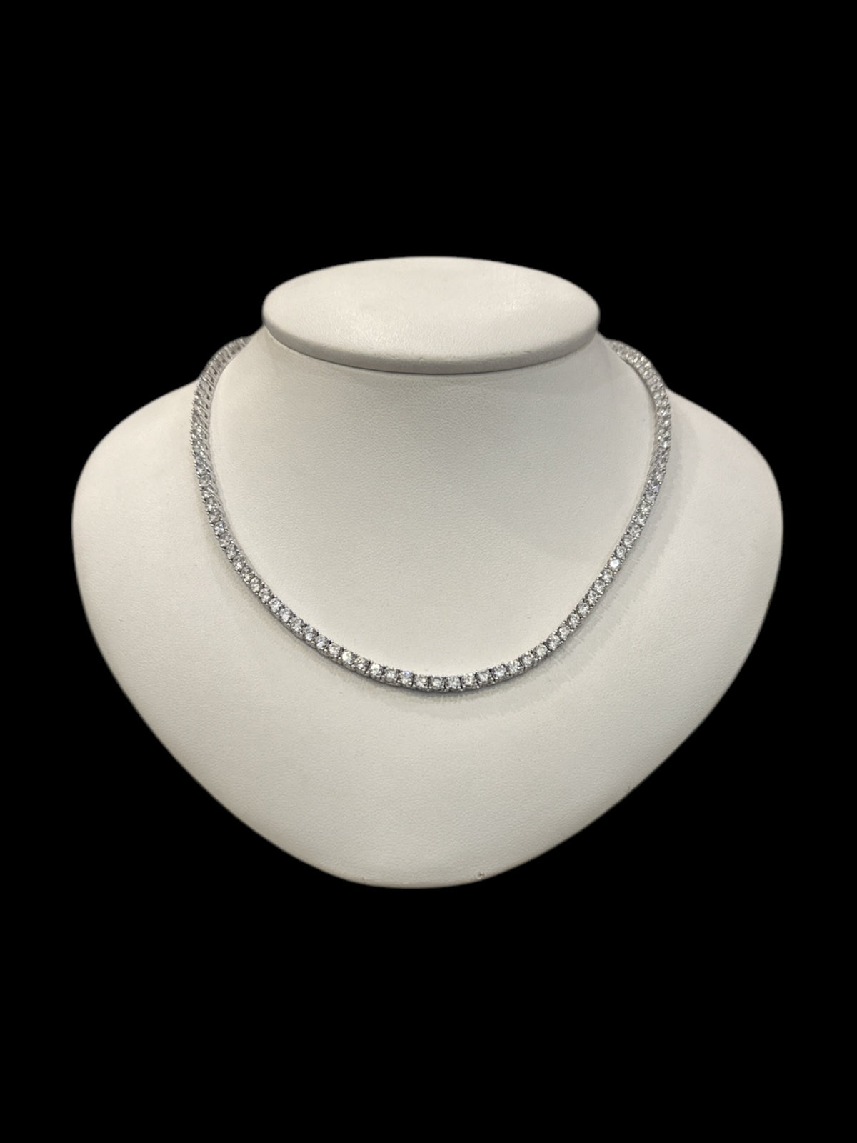 925 Sterling Silver 18&quot; 3mm Cubic Zirconia Chain