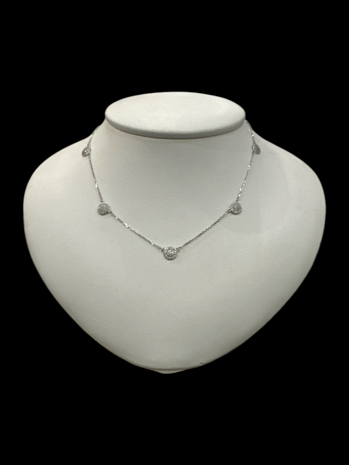 925 Sterling Silver 16-18&quot; Cubic Zirconia Chain