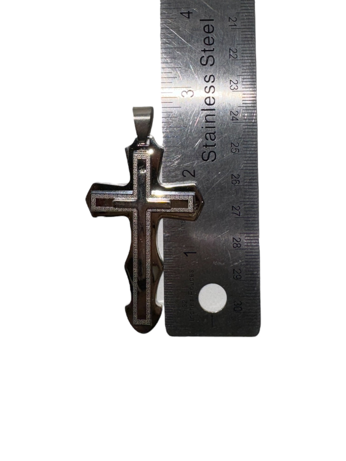 Stainless Steel 57x38mm Cross Pendant