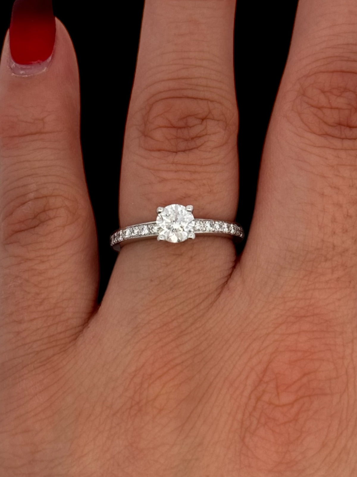 14K White Gold 1.03cttw Diamond Engagement Ring