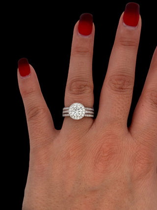 14K White Gold 1.61cttw Diamond Engagement Ring