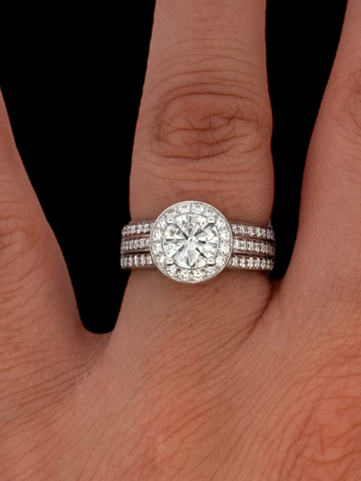 14K White Gold 1.61cttw Diamond Engagement Ring