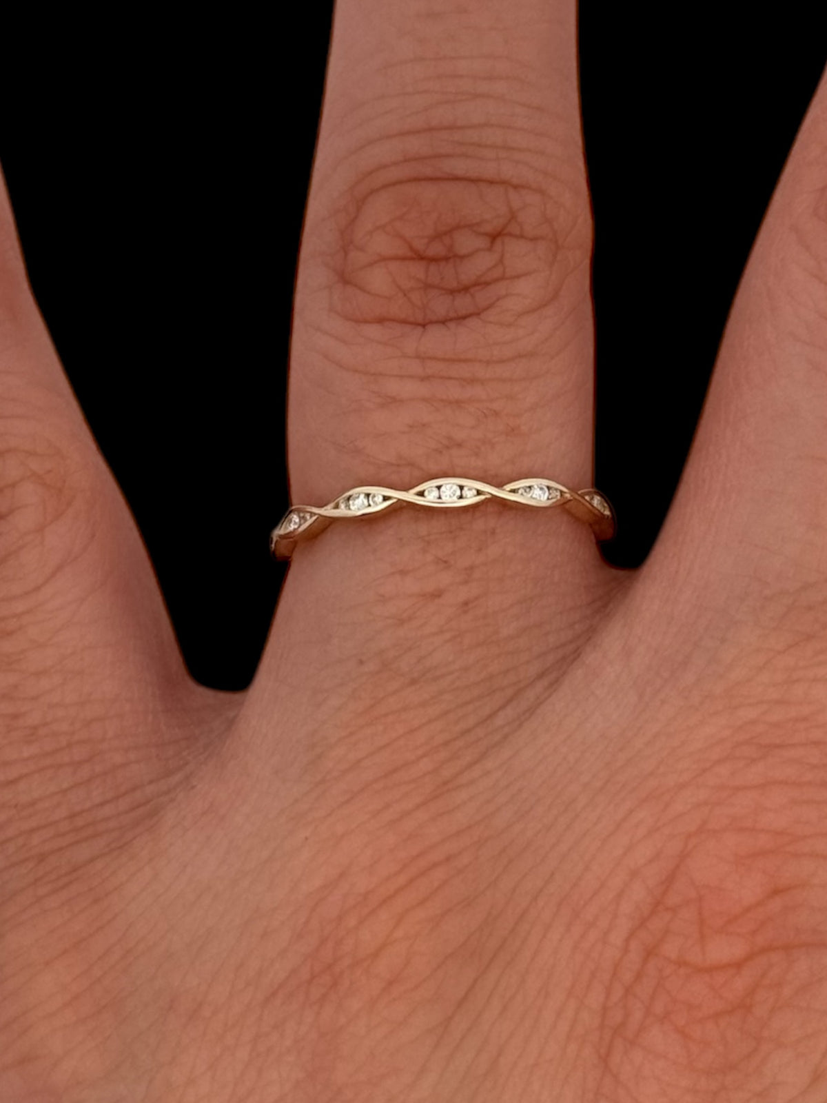 10K Yellow Gold 0.08cttw Diamond Ring