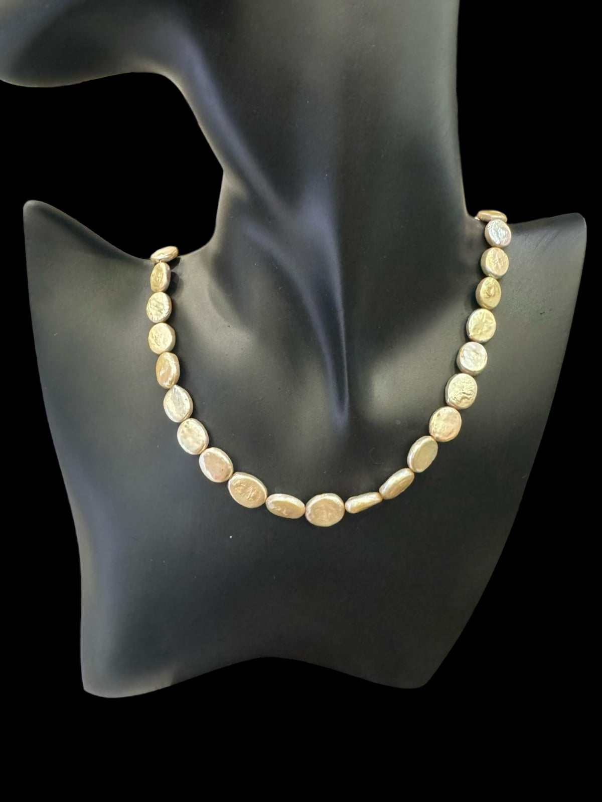 Gold Vermeil Champagne Fresh Water Pearls Strand - 18&quot;