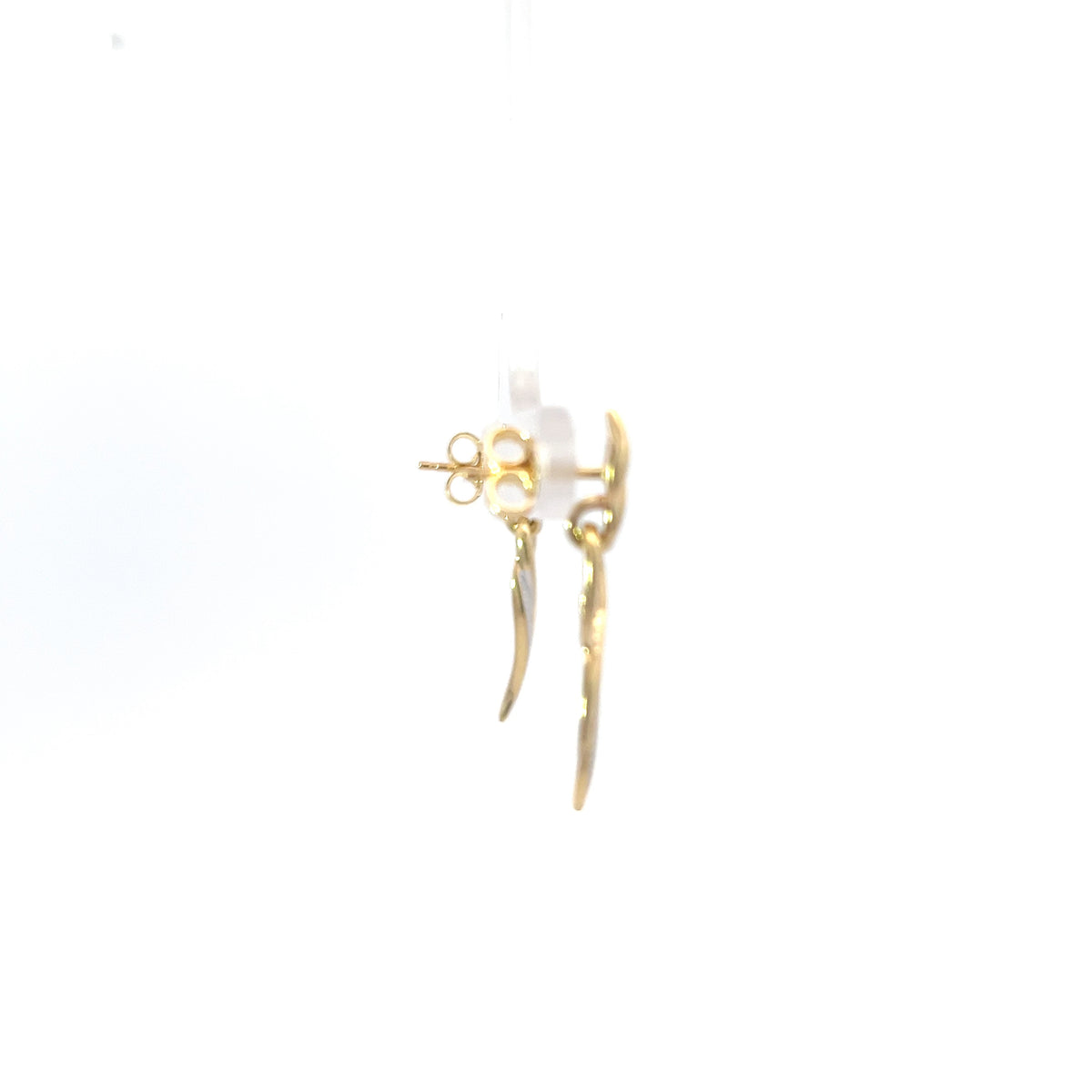 10K Yellow Gold 0.05cttw Diamond Dangle Earrings