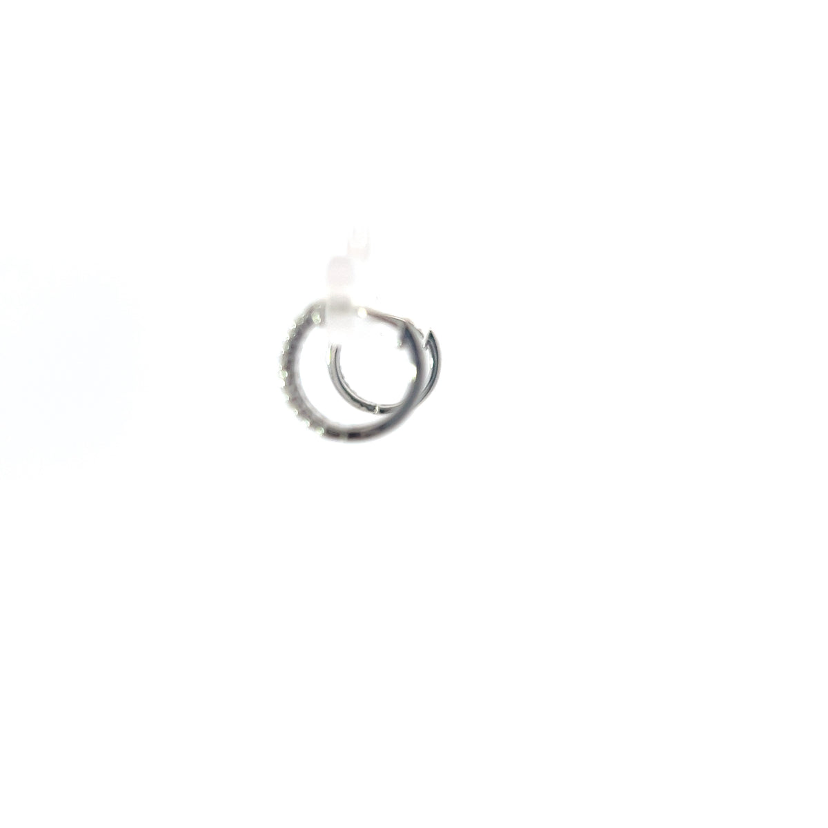 10K White Gold 0.15cttw Diamond Hoop / Huggie Earrings