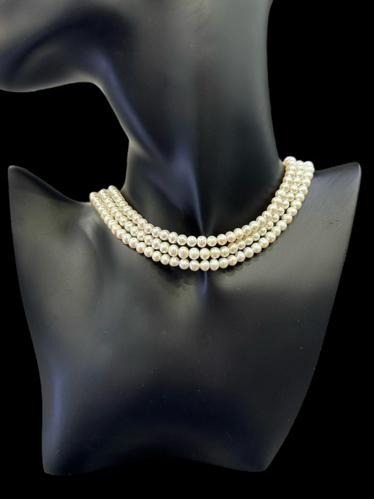 14KY Gold Filled Cultured Fresh Water Pearls Triple Strand - 16&quot;