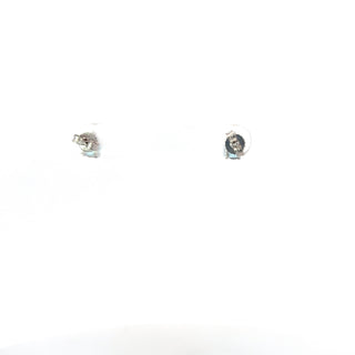 10K White Blue Topaz & Diamond Earring