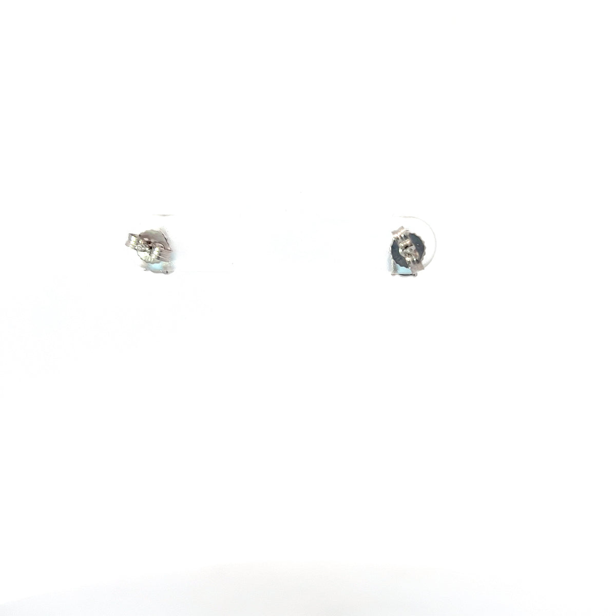 10K White Blue Topaz &amp; Diamond Earring