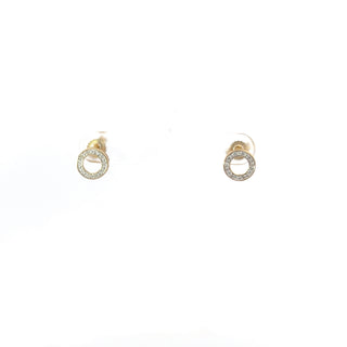 10K Yellow Gold 0.10cttw Diamond Earrings