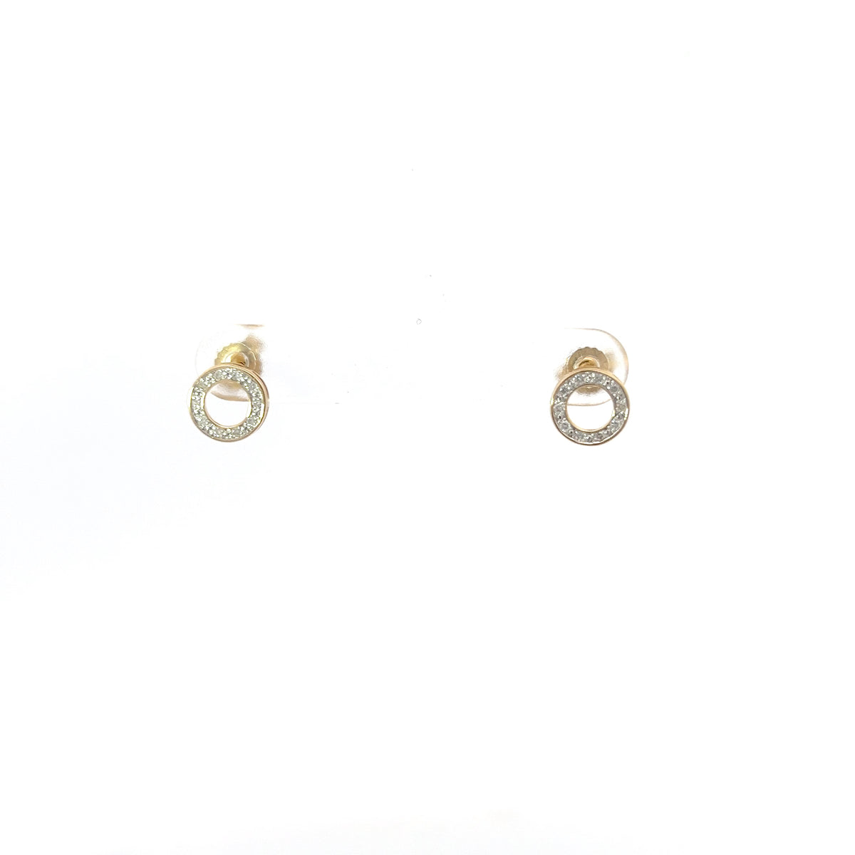 10K Yellow Gold 0.10cttw Diamond Earrings