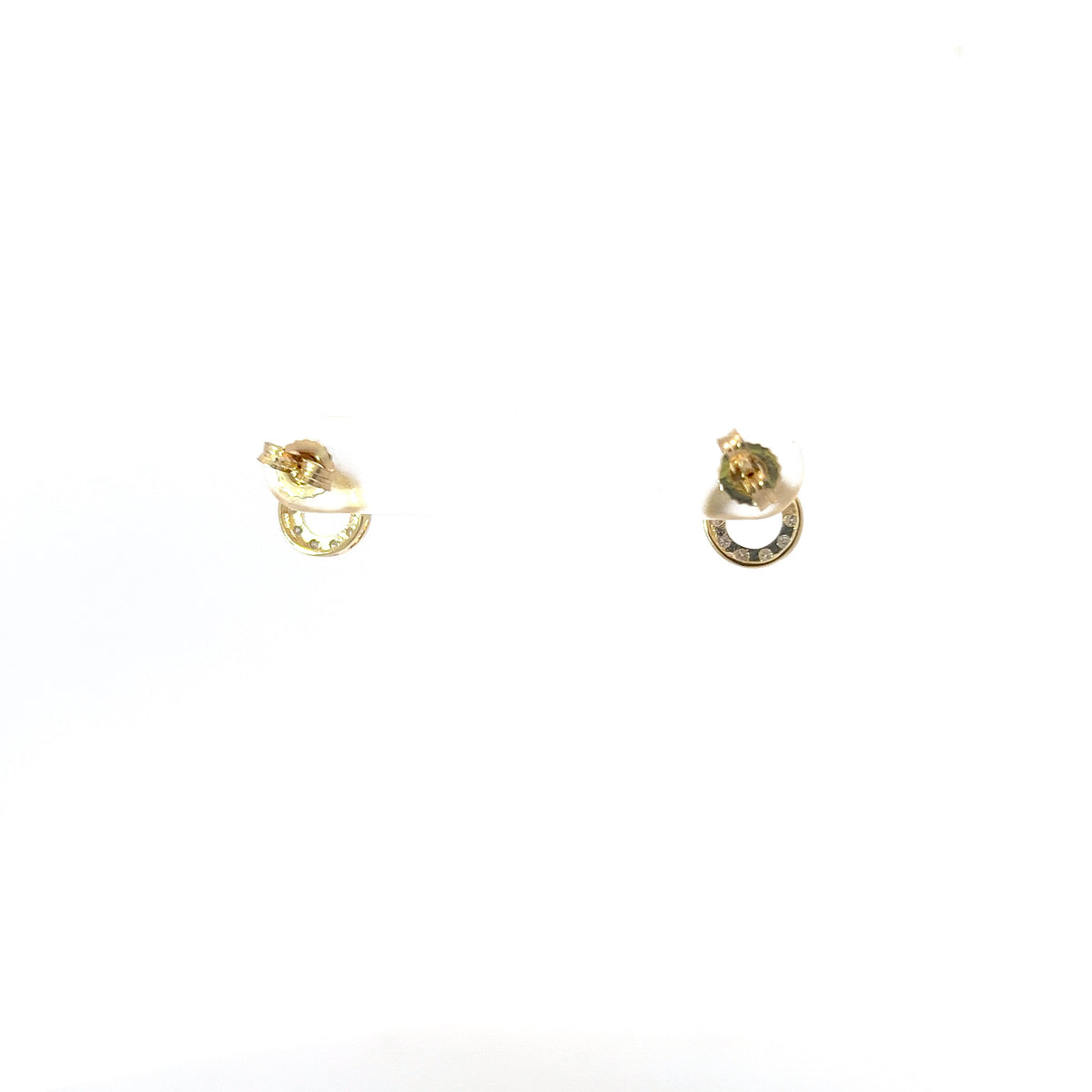 10K Yellow Gold 0.10cttw Diamond Earrings