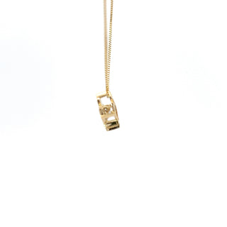 10K Yellow Gold 0.04 Canadian Diamond Maple Leaf Pendant - 18"