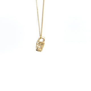 10K Yellow Gold 0.04 Canadian Diamond Maple Leaf Pendant - 18"