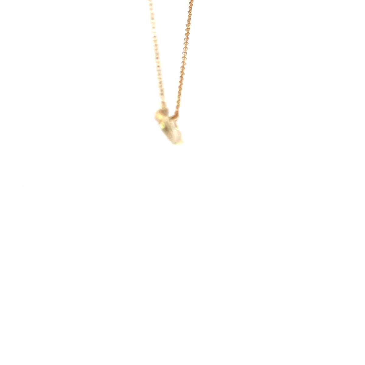 10K Yellow Gold 0.06cttw Diamond Infinity Pendant, 18&quot;