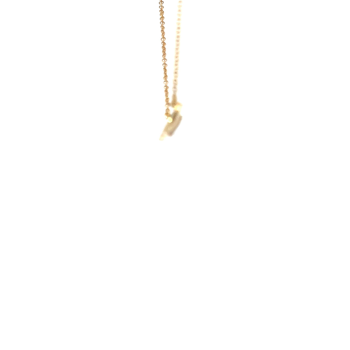 10K Yellow Gold 0.06cttw Diamond Infinity Pendant, 18&quot;