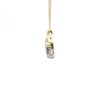 Collar de eternidad con diamantes de 0,25 quilates en oro blanco y amarillo de 10 quilates, 18"