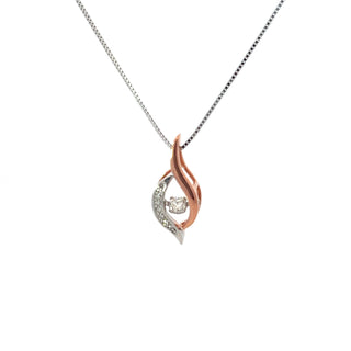 Collar de diamantes de dos tonos