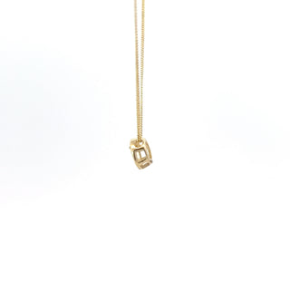 10K Yellow Gold 5mm Genuine Opal Pendant, 18"