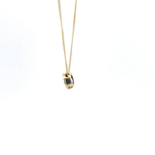 10K Yellow Gold 5mm Genuine Sapphire Pendant, 18"