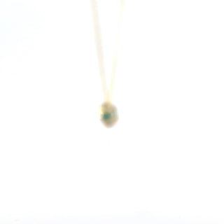 10K Yellow Gold 5mm Genuine Emerald Pendant, 18"