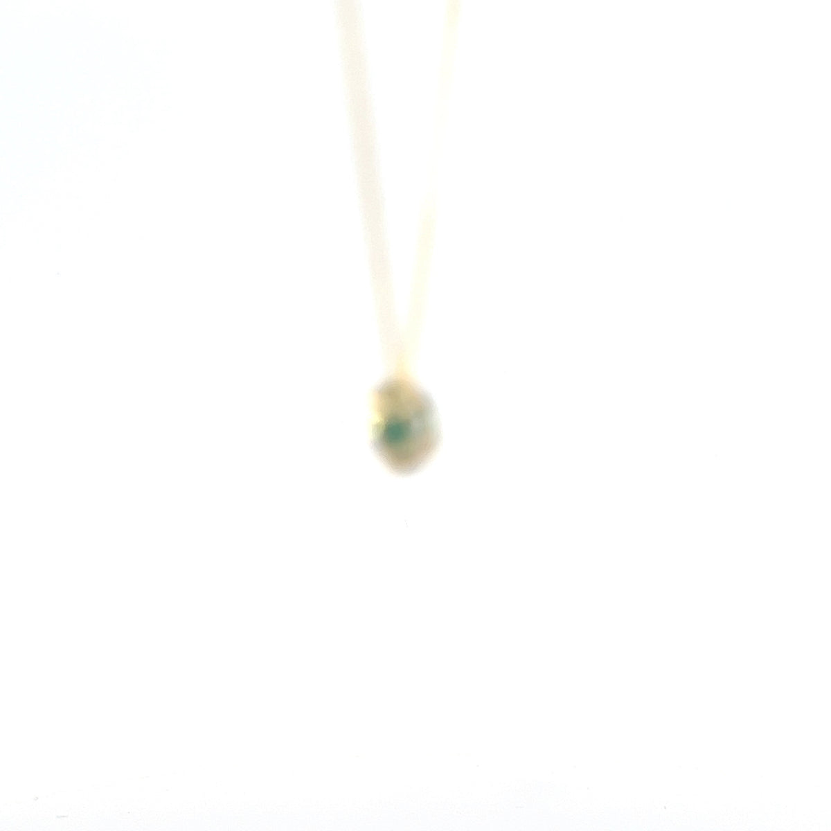 10K Yellow Gold 5mm Genuine Emerald Pendant, 18&quot;