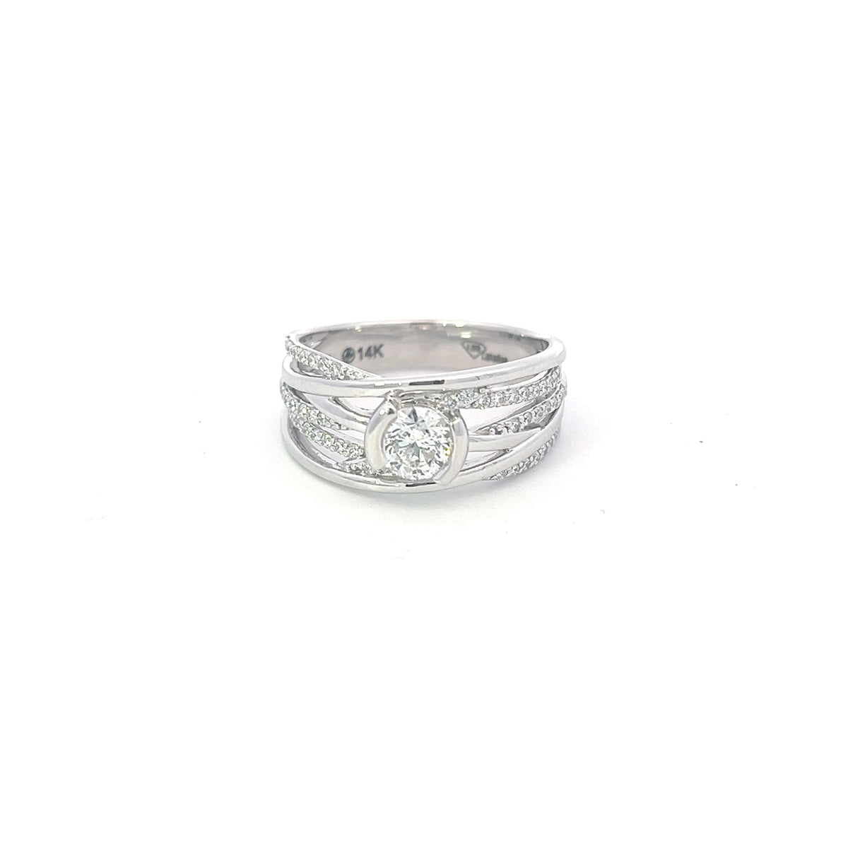 14K White Gold 0.75cttw Canadian Diamond Ring