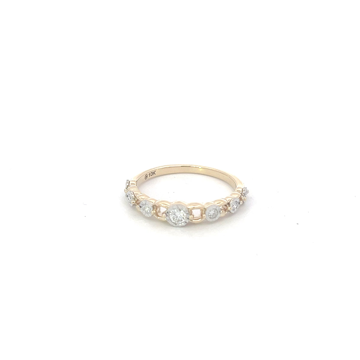 10K Yellow Gold 0.18cttw Diamond Ring