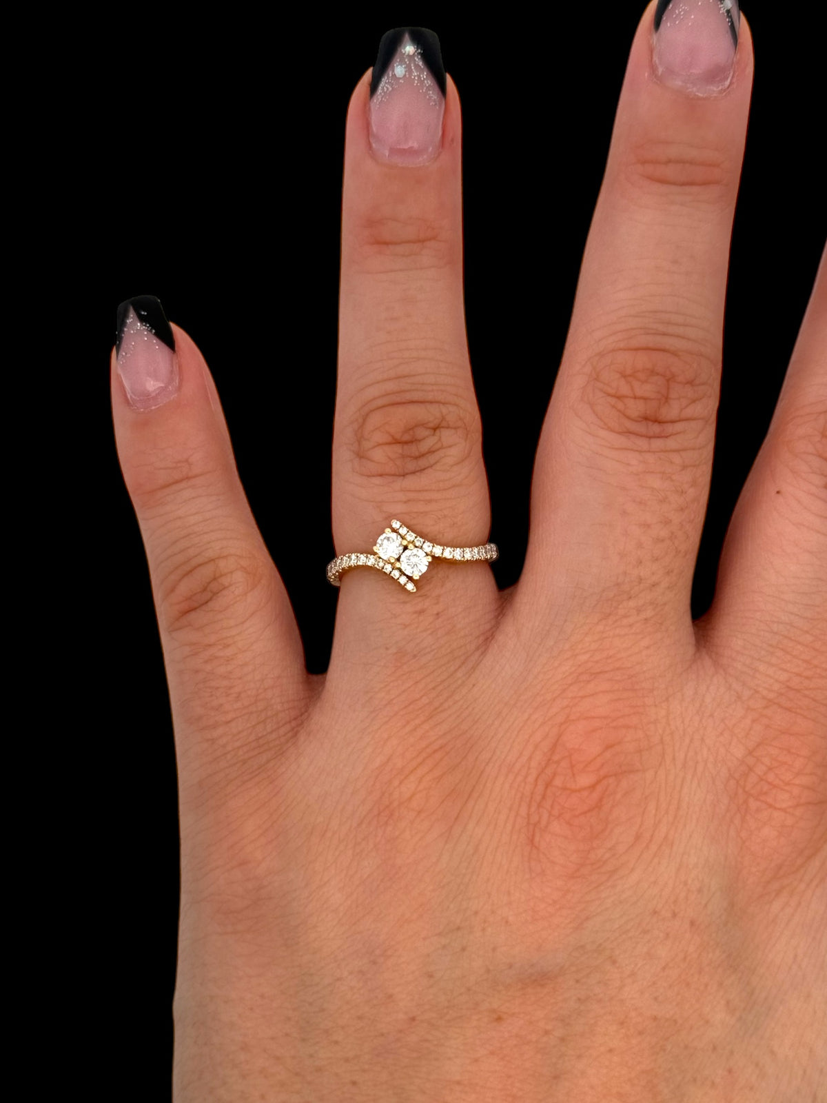 14K Yellow Gold 0.45 cttw White Diamond Ring